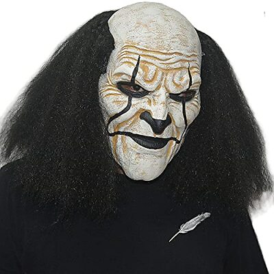 Halloween for Men Cosplay Scary Clown Masks for Adults Black $32.23