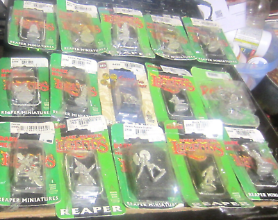#ad Dark Heaven Legends Reaper Miniatures Lot of 14 New Old Stock: DAMAGED PACKAGING $88.00