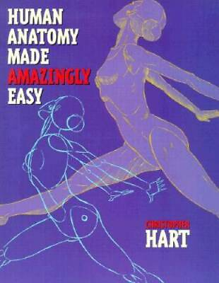 #ad Human Anatomy Made Amazingly Easy Paperback By Hart Christopher GOOD $4.57