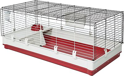 #ad Deluxe Rabbit amp; Guinea Pig Cage White amp; Red $51.42