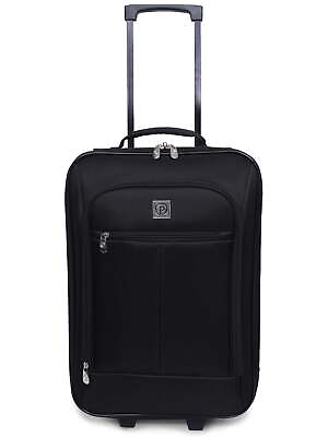 #ad Pilot Case 18quot; Softside Carry on Luggage Wheeled Trolley Case Travel Cabin Bag $20.59