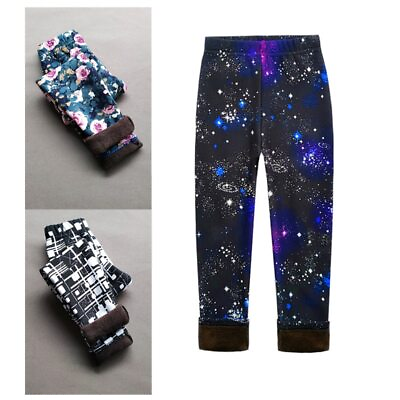#ad Children#x27;s Clothes Girl Pants Winter Fleece Keep Warm Leggings for Warm Trousers $14.39