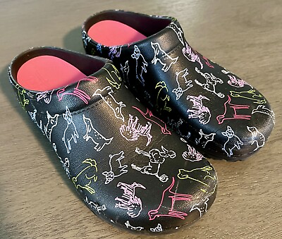 #ad Dansko Womens Kane Dogs Print Mildred Comfort Clogs Size 37 6.5 7 Multicolor $30.00