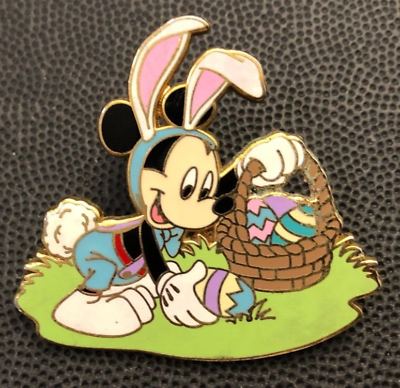 #ad Disney Pin 37469 Easter Bunny Mickey Mouse basket eggs ears hunt holiday *2 $9.99