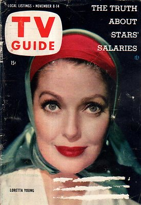 #ad 1958 TV Guide November 8 Loretta Young; Anne Francis;The West Actors John Wayne $17.40