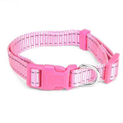 #ad Small Pink Adjustable Reflective Collar $22.50