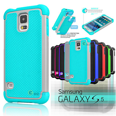 #ad For Samsung Galaxy S5 i9600 Hybrid Shockproof Rubber Protective Hard Case Cover $5.98