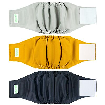 #ad wegreeco Washable Dog Diapers Washable Male Dog Belly Wrap Pack of 3 Go... $23.45