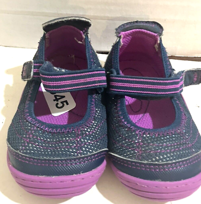 #ad SURPRIZE By Stride Rite quot;Petulaquot; girls Size 3 Blue Sparkle Mary Janes shoes $12.94