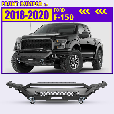 #ad 3 IN 1 Front Bumper Assembly w LED LightsShackles For 2018 2019 2020 Ford F 150 $475.97