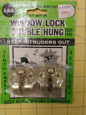 #ad Vintage S amp; D. Double Hung Window Locks Spring Action by Packaging Techniques $20.00