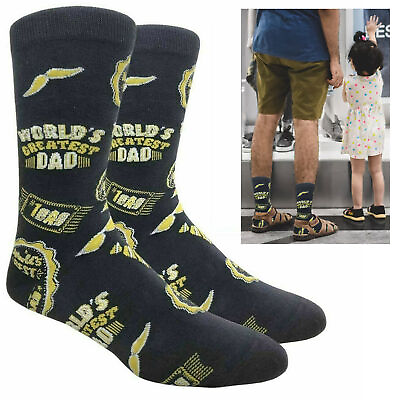 #ad World#x27;s Greatest Dad Socks Fathers Day Christmas Birthday Novelty Thanks Gifts $7.92