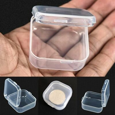 #ad Mini Clear Plastic Small Box Earplugs Jewelry Bead Earing Storage Case Organizer AU $4.18