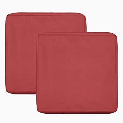 #ad Patio Seat Cushion Covers Replacement 24x22x4 in 2 PCS Covers Only Red $35.73