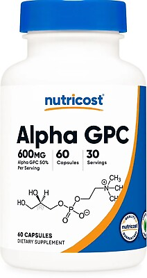 #ad Nutricost Alpha GPC 300mg 60 Vegetarian Capsules Non GMO and Gluten Free $15.50