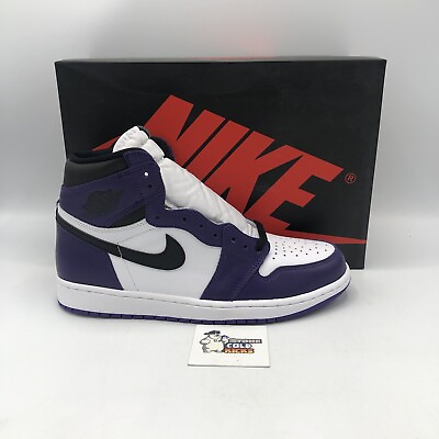 #ad Nike Air Jordan 1 Retro High Court Purple 2.0 555088 500 Size 9.5 RIGHT ONLY $159.99
