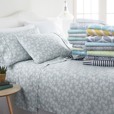 #ad 4PC Bed Sheet set Timeless Patterns by Kaycie Gray Fashion Easy Care Deep Pocket $28.55