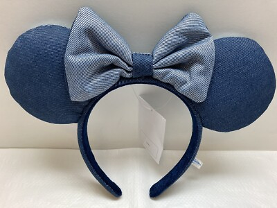 #ad US Disney Parks Mickey Headband Minnie Ears Denim Like 2022 $16.19