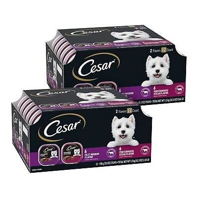 #ad CESAR Adult Wet Dog Food Classic Loaf in Sauce Filet Mignon and Porterhouse S... $43.58
