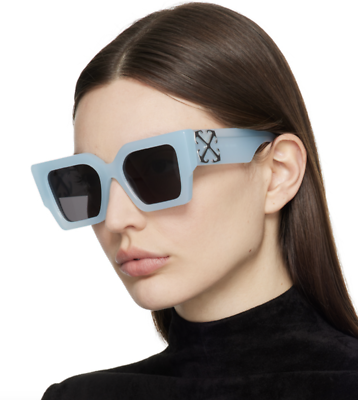 #ad NEW Off White CATALINA OERI128S24PLA0014007 NEW SEASON LIGHT BLUE Sunglasses $249.56