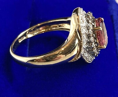 #ad Ladies Pink Tourmaline amp; Diamond Ring $499.00