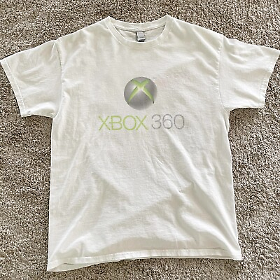#ad Xbox 360 retro logo white tee Vintage Gaming Shirt Y2k $22.97