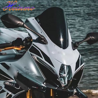 #ad For 2017 2024 GSXR1000 Motorcycle Windshield Double Bubble Windscreen Black $24.11