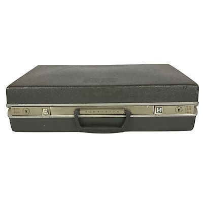 #ad Samsonite Hard Shell Briefcase Document Case 18x12x5 Black Vintage NO KEY $59.99