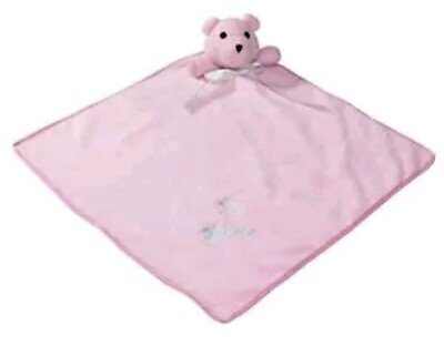 #ad Zanies Snuggle Bear Blanket Dog Toys Lovey Pink Squeaker Soft Comfort Play New $20.25