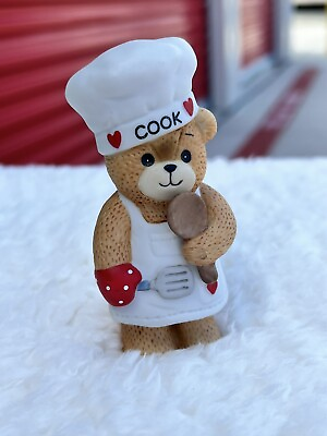 #ad VINTAGE ENESCO LUCY RIGG amp; ME COOK WITH CHEF HAT BEAR FIGURINE 1984 $7.00