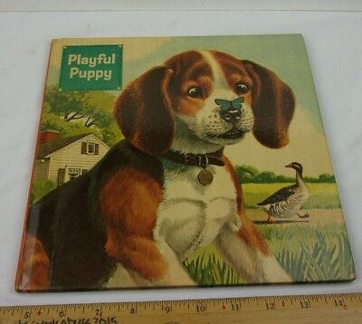 #ad Playful Puppy Golden Square book 1967 beagle VINTAGE quot;Aquot; version $29.95