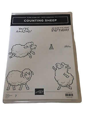#ad Stampin Up Rubber Stamps Counting Sheep Birthday You#x27;re Amazing Sentiments Fun $8.49