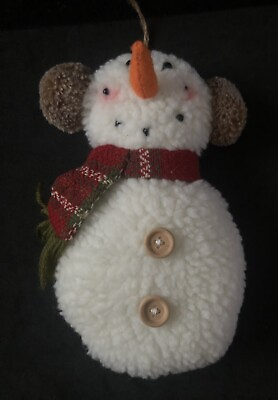 #ad Christmas Holiday 8.5” Snowman Stuffed Hanging Decor Decoration Plush $7.99