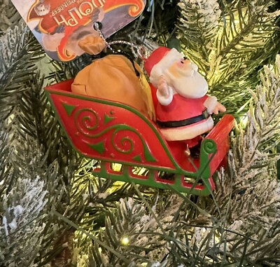 #ad 2023 Santa Clause Sleigh Rudolph The Red Nosed Reindeer Christmas Tree Ornament $12.99