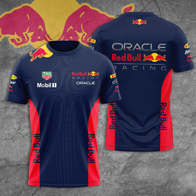 #ad Personalized Oracle RedBull F1 Racing Team 3D Print T Shirt Fanmade Size S 5XL $10.99