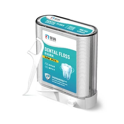 #ad Dental Floss Pick Dispenser Pop Up Automatic Holder with 88 Count Dental Sticks $18.50