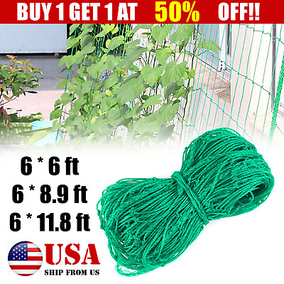 #ad Heavy Duty Trellis Netting Plant Support Net Garden Vine Vegetable Climbing Grow $7.95
