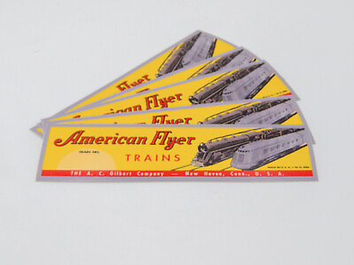 #ad 5 Milwaukee Flyer Reproduction of American Flyer 2 Train Box Sticker Small $4.99