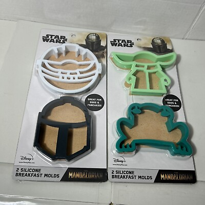 #ad Disney The Mandalorian Baby Yoda Star Wars Breakfast Silicone Pancake Molds Set $12.00