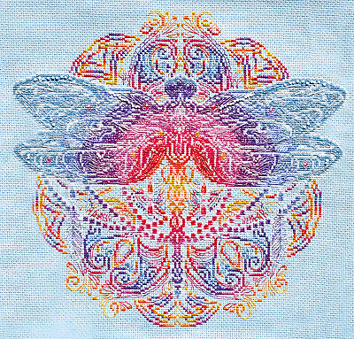 #ad DIY Cross stitch Embroidery Kit Summer Road Dragonfly stitching needlepoint $31.02