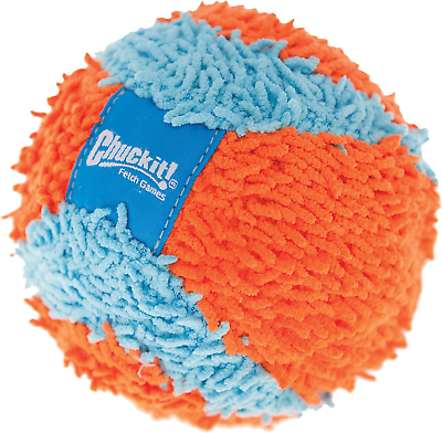 #ad Indoor Fetch Ball Dog Toy 4.75 Inch Orange and Blue $11.99
