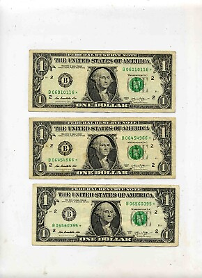 #ad #ad 3 bills with 2013 B Star Note Dollar duplicates $600.00
