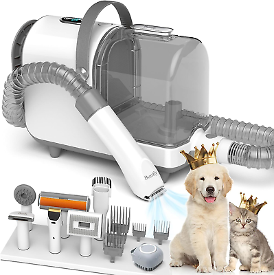 #ad Dog Clipper Grooming Kit amp; Vacuum Suction 99.99% Hair 7 Pet Grooming Tools for $162.73