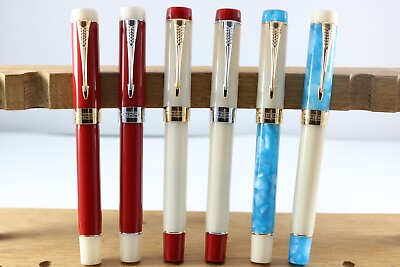 #ad Jinhao No. 100 Bi Colour Medium Fountain Pens 6 Varieties UK Seller GBP 26.99