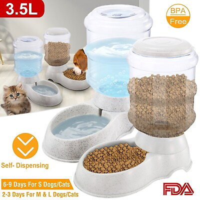 #ad Automatic Water Dispenser Large Capacity Pet Feeder Small Dog Food Bowl Cat Feed $21.78