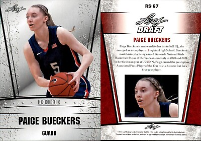 #ad Paige Bueckers 2023 Leaf Draft Silver Rookie #RS 67 UCONN Rookie Card $5.95