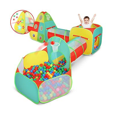 #ad 5pc Play Tunnel Ball Pit Play Tent amp;#8211; Toddler Jungle Gym Play Crawl Tunnel $78.93