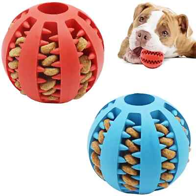 #ad Dog Toy Ball Chew Toy Tooth Cleaning Ball Training Ball for Pet Puppy Cat TREATS $8.99
