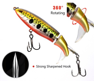 #ad 1PC Whopper Plopper Topwater Floating Fishing Lures Rotating Tail $2.99