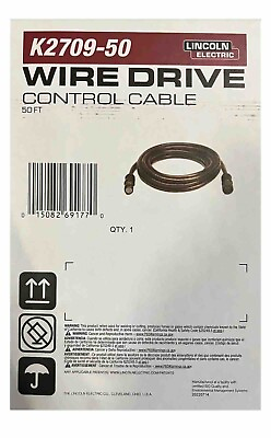 #ad Lincoln Electric K2709 50 Wire Drive Control Cable 50 ft. 14 M To 14 F. $1555.99